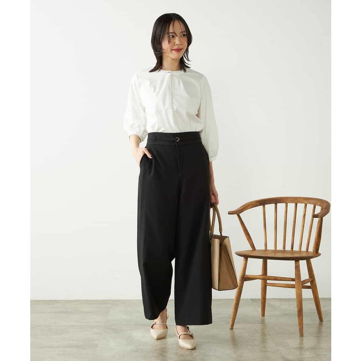 【洗える/ストレッチ】ベルテッドワイドストレートパンツ | a.v.v【WOMEN】 | 詳細画像16 