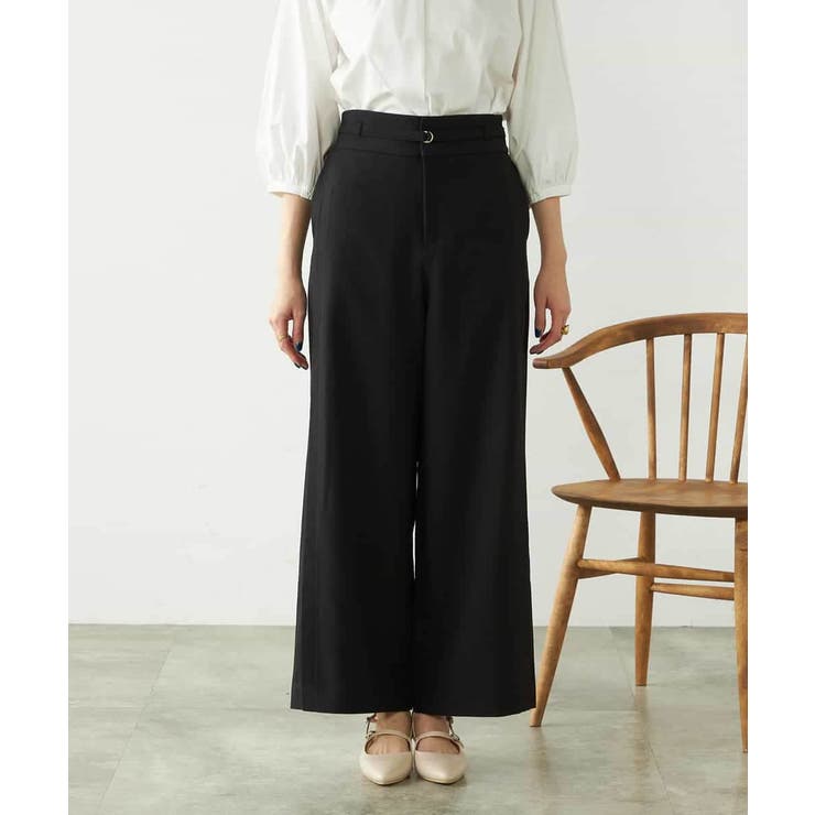 【洗える/ストレッチ】ベルテッドワイドストレートパンツ | a.v.v【WOMEN】 | 詳細画像18 