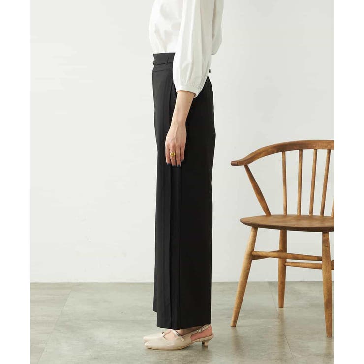 【洗える/ストレッチ】ベルテッドワイドストレートパンツ | a.v.v【WOMEN】 | 詳細画像19 