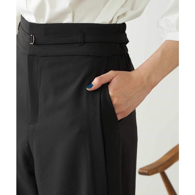 【洗える/ストレッチ】ベルテッドワイドストレートパンツ | a.v.v【WOMEN】 | 詳細画像23 