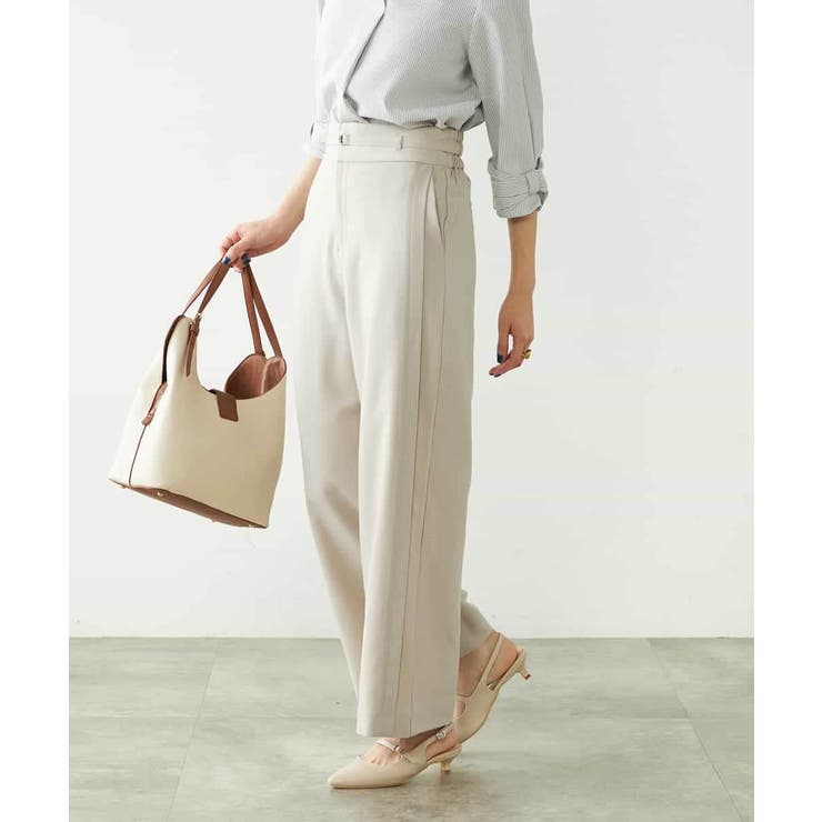 【洗える/ストレッチ】ベルテッドワイドストレートパンツ | a.v.v【WOMEN】 | 詳細画像3 