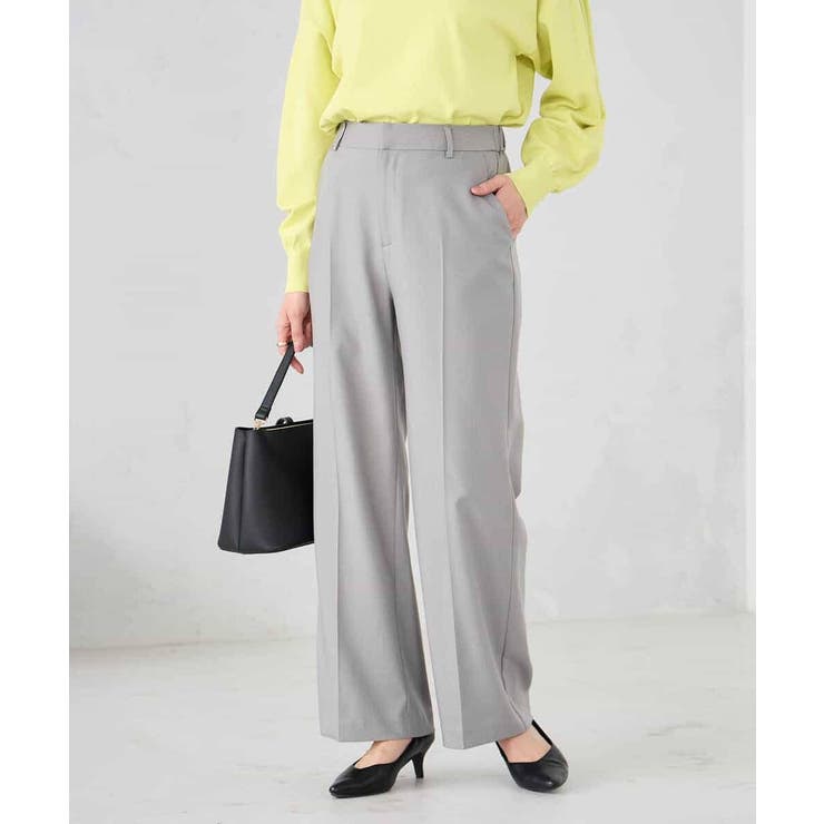 ［支持率NO.1/イージーケア/ストレッチ］スッキリ見えストレートパンツ | a.v.v【WOMEN】 | 詳細画像1 