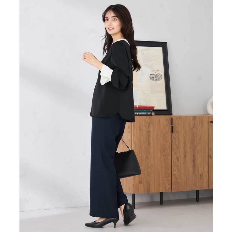 ［支持率NO.1/イージーケア/ストレッチ］スッキリ見えストレートパンツ | a.v.v【WOMEN】 | 詳細画像21 