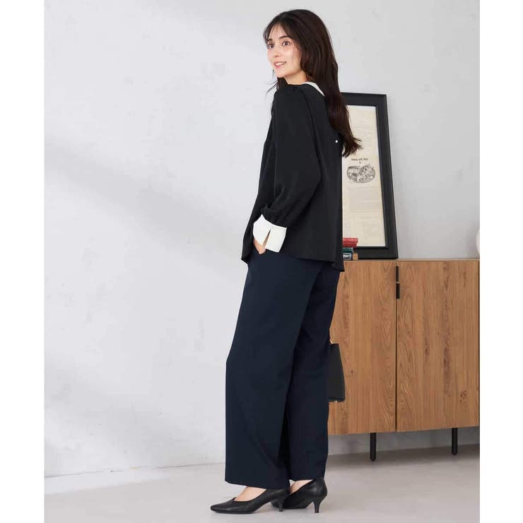 ［支持率NO.1/イージーケア/ストレッチ］スッキリ見えストレートパンツ | a.v.v【WOMEN】 | 詳細画像22 