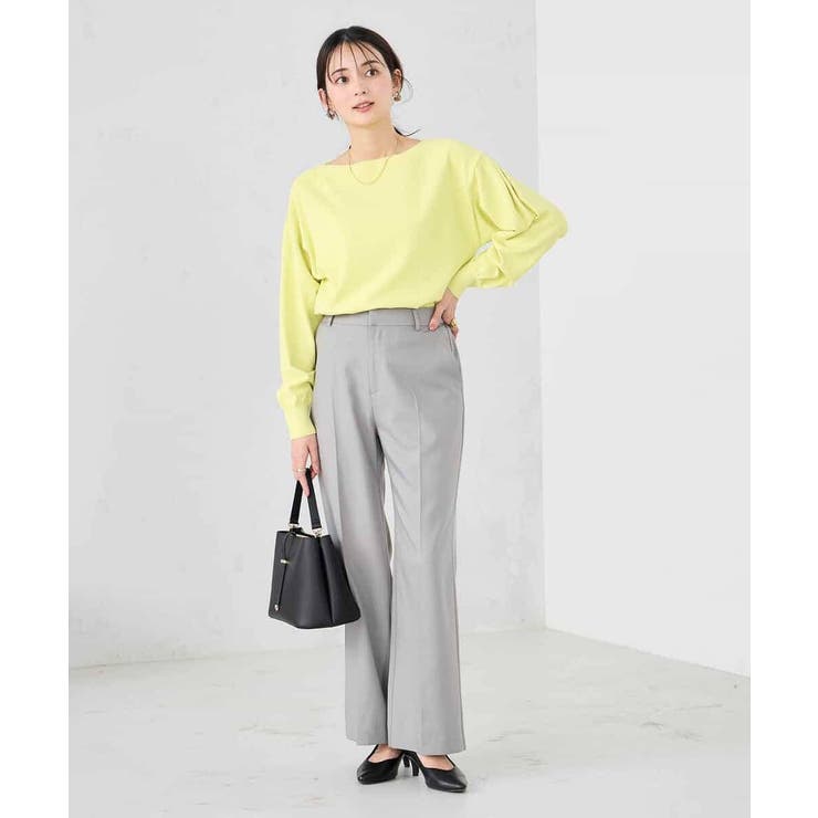 ［支持率NO.1/イージーケア/ストレッチ］スッキリ見えストレートパンツ | a.v.v【WOMEN】 | 詳細画像33 