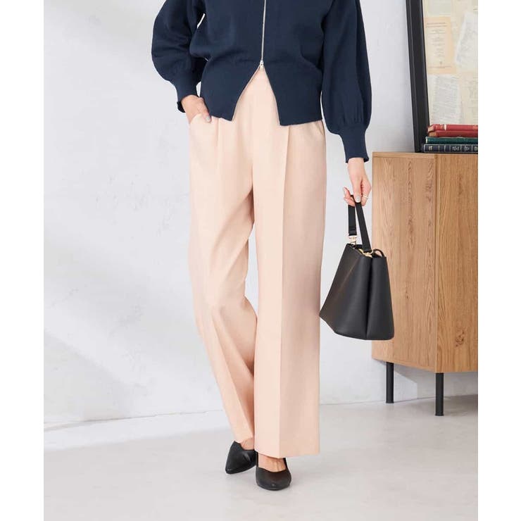 ［支持率NO.1/イージーケア/ストレッチ］スッキリ見えワイドパンツ | a.v.v【WOMEN】 | 詳細画像2 