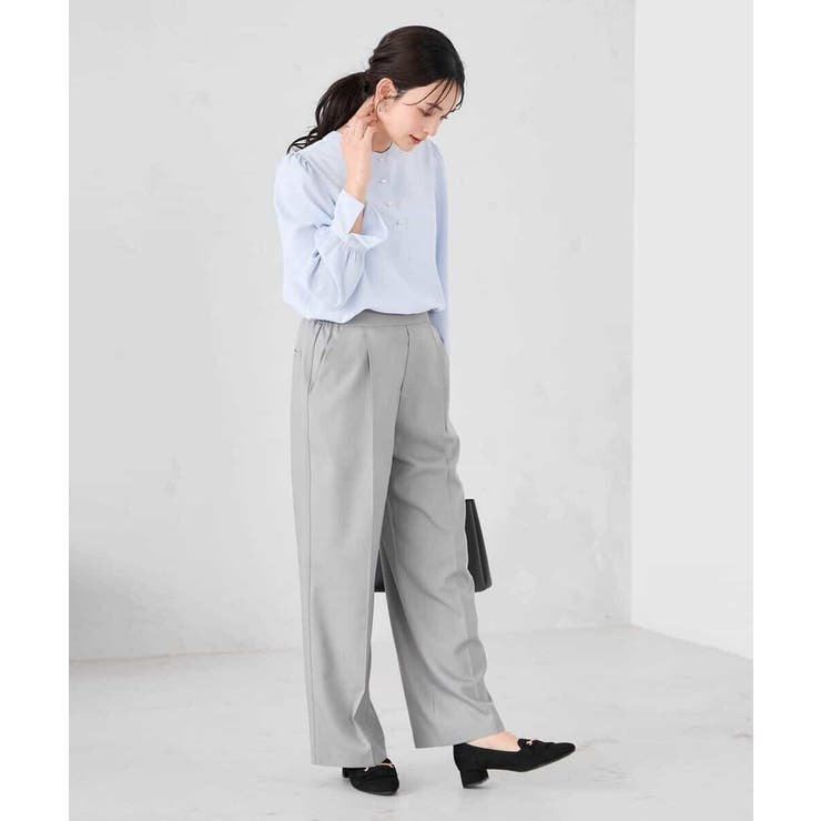 ［支持率NO.1/イージーケア/ストレッチ］スッキリ見えワイドパンツ | a.v.v【WOMEN】 | 詳細画像29 