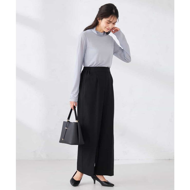 ［支持率NO.1/イージーケア/ストレッチ］スッキリ見えワイドパンツ | a.v.v【WOMEN】 | 詳細画像35 