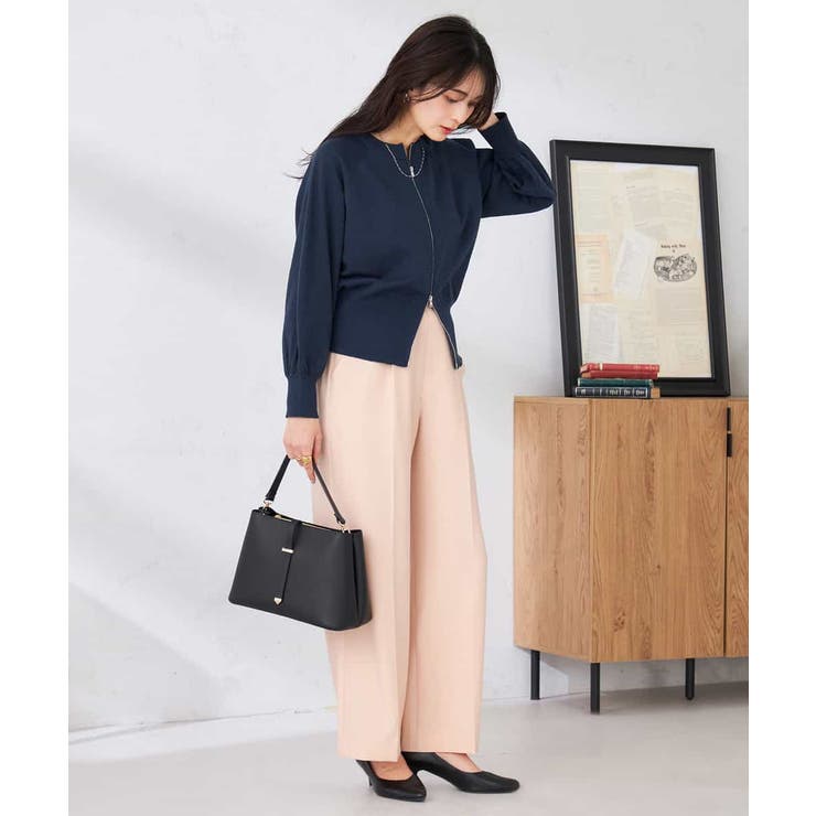 ［支持率NO.1/イージーケア/ストレッチ］スッキリ見えワイドパンツ | a.v.v【WOMEN】 | 詳細画像6 