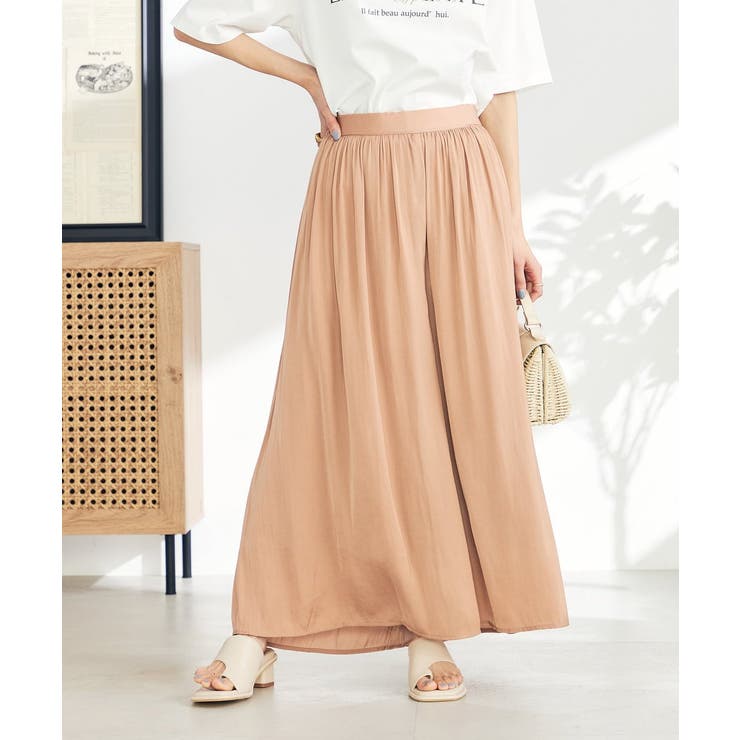 【洗える/セットアップ対応可】サテンギャザースカンツ | a.v.v【WOMEN】 | 詳細画像19 