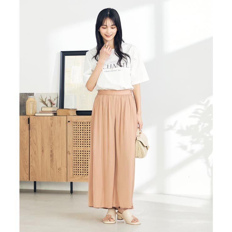 【洗える/セットアップ対応可】サテンギャザースカンツ | a.v.v【WOMEN】 | 詳細画像21 