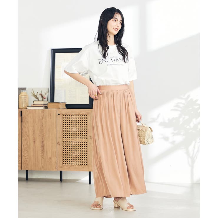 【洗える/セットアップ対応可】サテンギャザースカンツ | a.v.v【WOMEN】 | 詳細画像22 