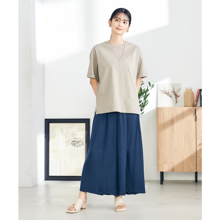 【洗える/セットアップ対応可】サテンギャザースカンツ | a.v.v【WOMEN】 | 詳細画像25 