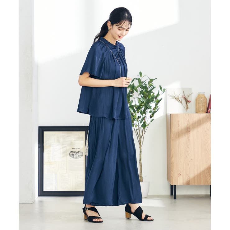 【洗える/セットアップ対応可】サテンギャザースカンツ | a.v.v【WOMEN】 | 詳細画像26 