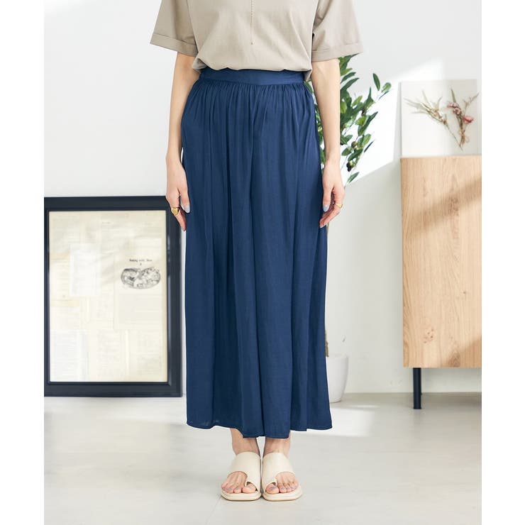 【洗える/セットアップ対応可】サテンギャザースカンツ | a.v.v【WOMEN】 | 詳細画像28 