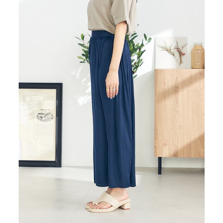 【洗える/セットアップ対応可】サテンギャザースカンツ | a.v.v【WOMEN】 | 詳細画像29 