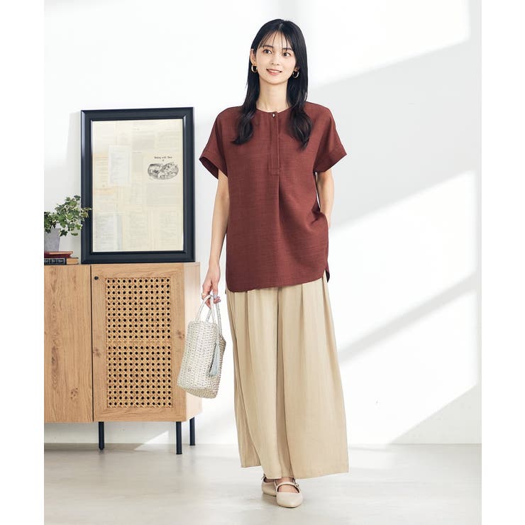 【洗える/セットアップ対応可】サテンギャザースカンツ | a.v.v【WOMEN】 | 詳細画像4 