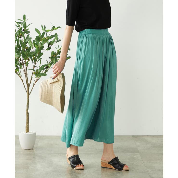 【洗える/セットアップ対応可】サテンギャザースカンツ | a.v.v【WOMEN】 | 詳細画像8 