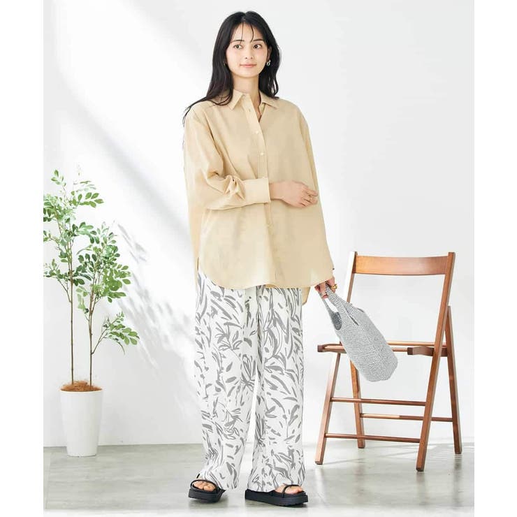 幾何柄プリントイージーパンツ | a.v.v【WOMEN】 | 詳細画像4 