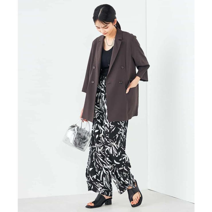 Amazon | [FASHIONLETTER] プリーツプリントパンツ ゼブラ柄