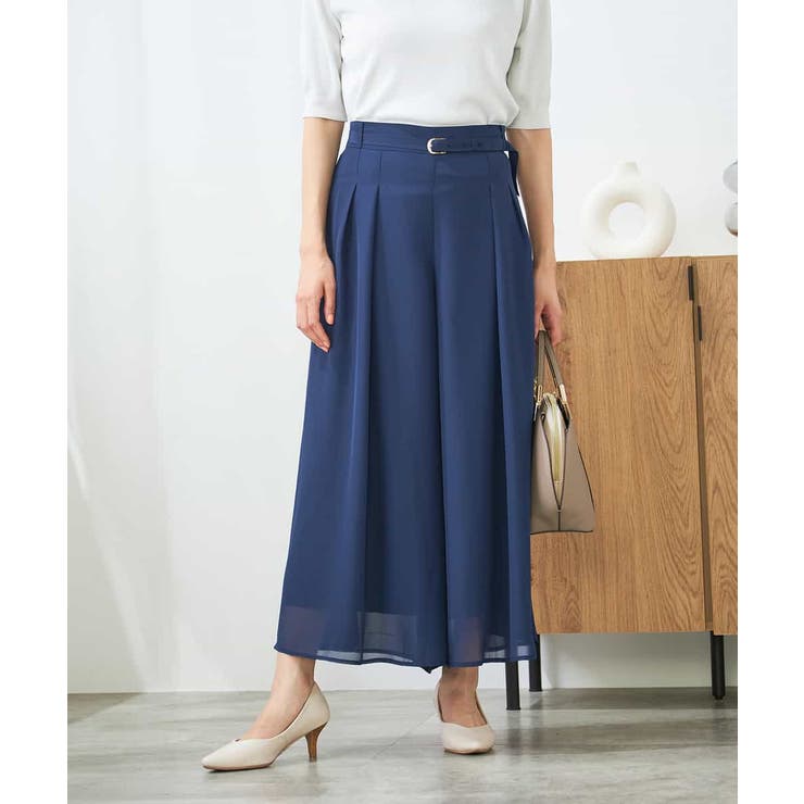 ネイビー | シアーワイドパンツ | a.v.v【WOMEN】