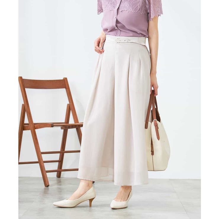 グレージュ | シアーワイドパンツ | a.v.v【WOMEN】