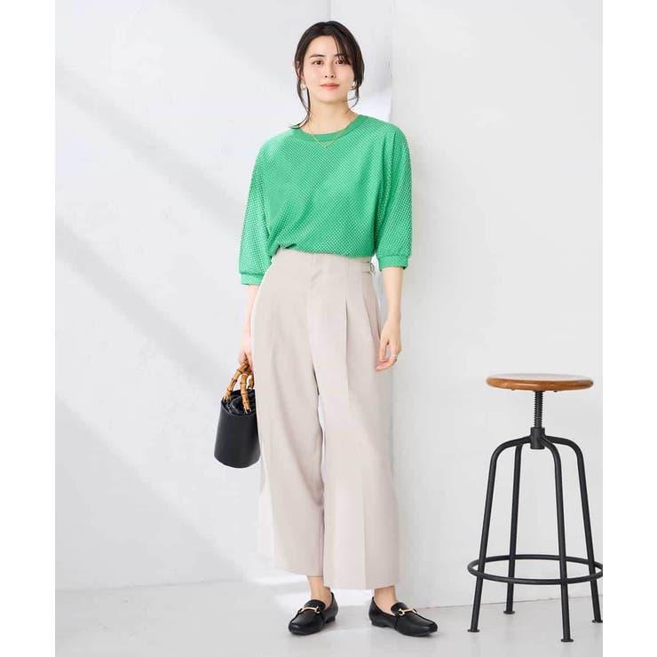 【接触冷感 UVカット】リネンライククロップドパンツ【セットアップ対応 アンチピ… | a.v.v【WOMEN】 | 詳細画像17 