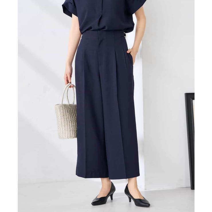【接触冷感 UVカット】リネンライククロップドパンツ【セットアップ対応 アンチピ… | a.v.v【WOMEN】 | 詳細画像2 