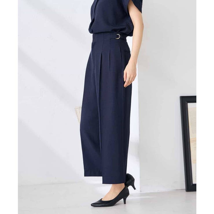 【接触冷感 UVカット】リネンライククロップドパンツ【セットアップ対応 アンチピ… | a.v.v【WOMEN】 | 詳細画像3 