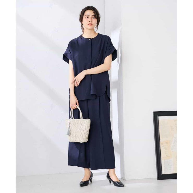 【接触冷感 UVカット】リネンライククロップドパンツ【セットアップ対応 アンチピ… | a.v.v【WOMEN】 | 詳細画像5 