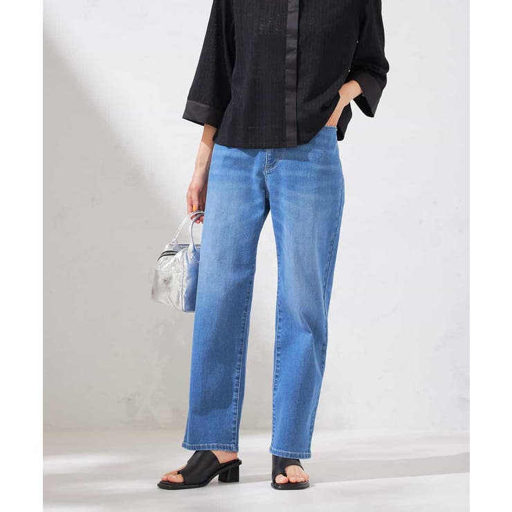 【接触冷感/ストレッチ】デニムストレートパンツ | a.v.v【WOMEN】 | 詳細画像1 