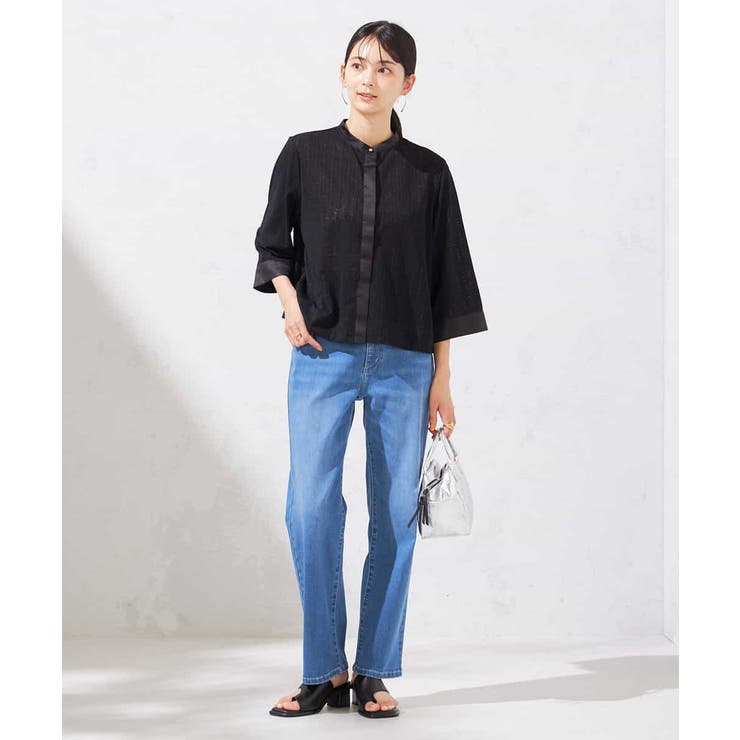 【接触冷感/ストレッチ】デニムストレートパンツ | a.v.v【WOMEN】 | 詳細画像12 