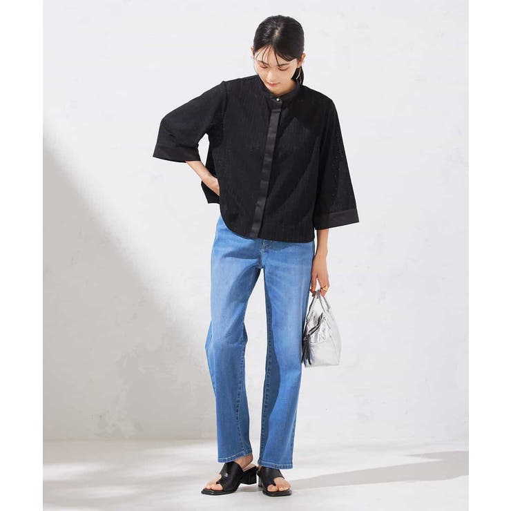 【接触冷感/ストレッチ】デニムストレートパンツ | a.v.v【WOMEN】 | 詳細画像13 