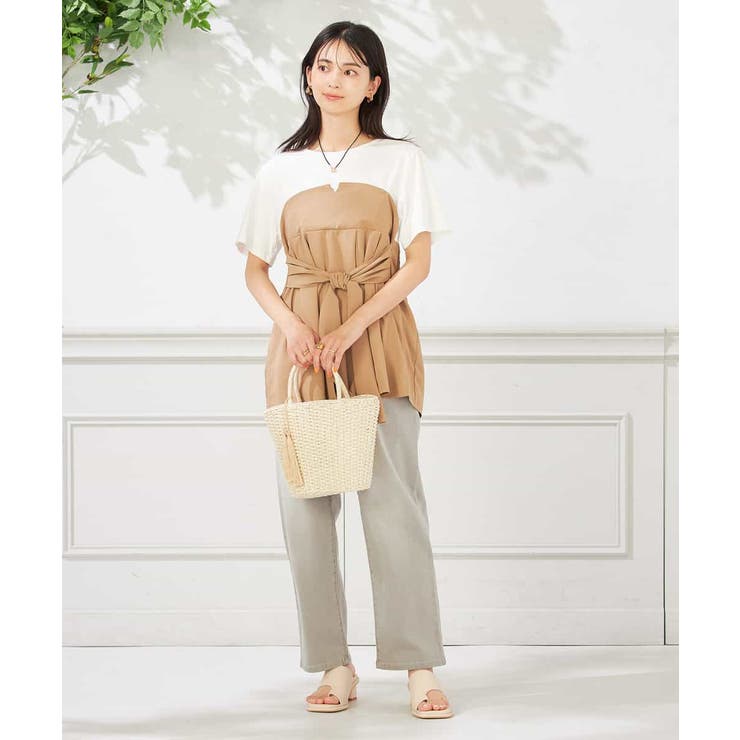 【接触冷感/ストレッチ】デニムストレートパンツ | a.v.v【WOMEN】 | 詳細画像18 