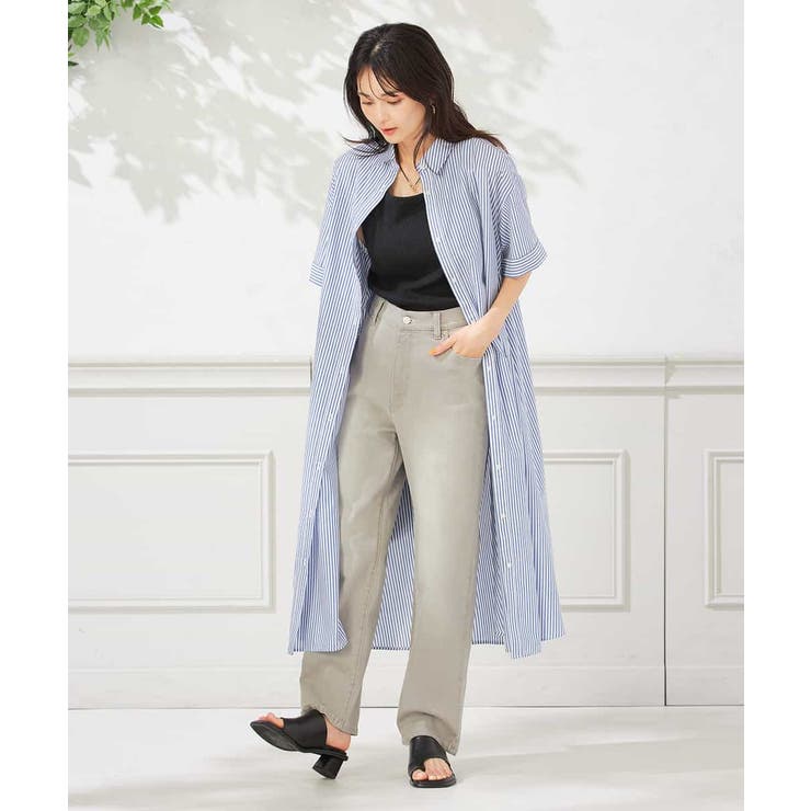 【接触冷感/ストレッチ】デニムストレートパンツ | a.v.v【WOMEN】 | 詳細画像22 