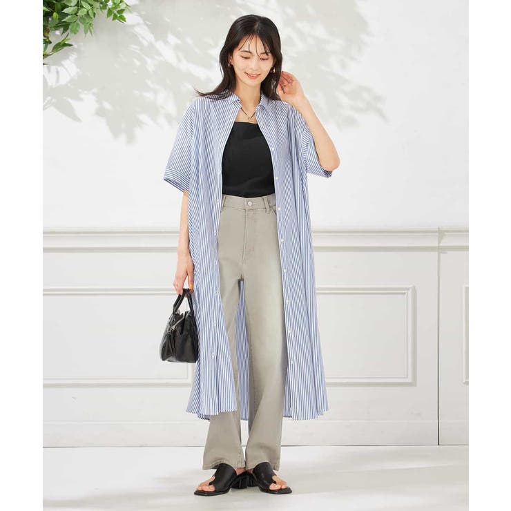 【接触冷感/ストレッチ】デニムストレートパンツ | a.v.v【WOMEN】 | 詳細画像24 