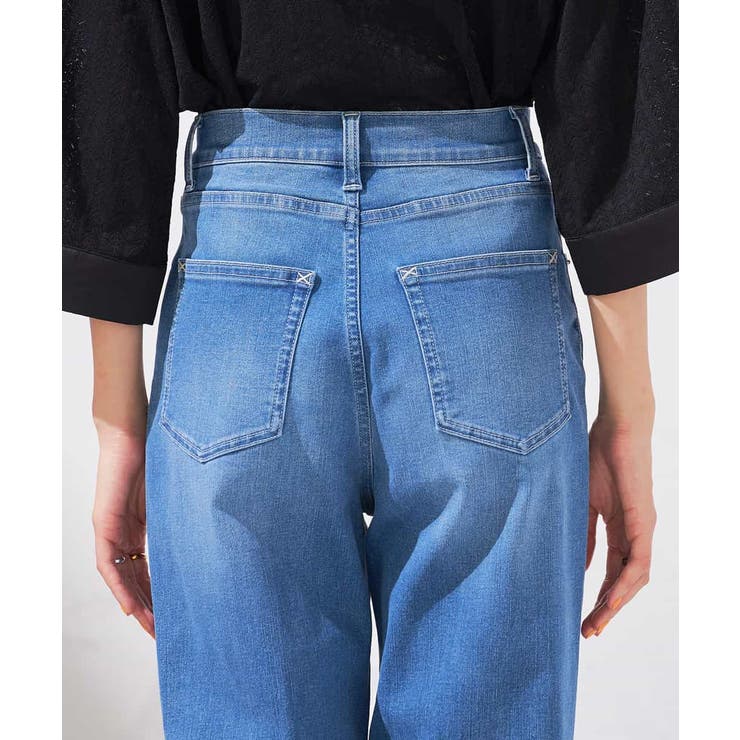 【接触冷感/ストレッチ】デニムストレートパンツ | a.v.v【WOMEN】 | 詳細画像5 