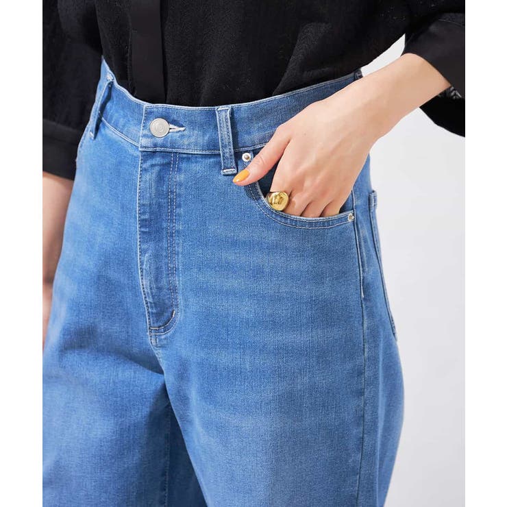 【接触冷感/ストレッチ】デニムストレートパンツ | a.v.v【WOMEN】 | 詳細画像6 