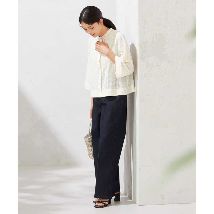 【接触冷感/ストレッチ】デニムワイドパンツ | a.v.v【WOMEN】 | 詳細画像12 