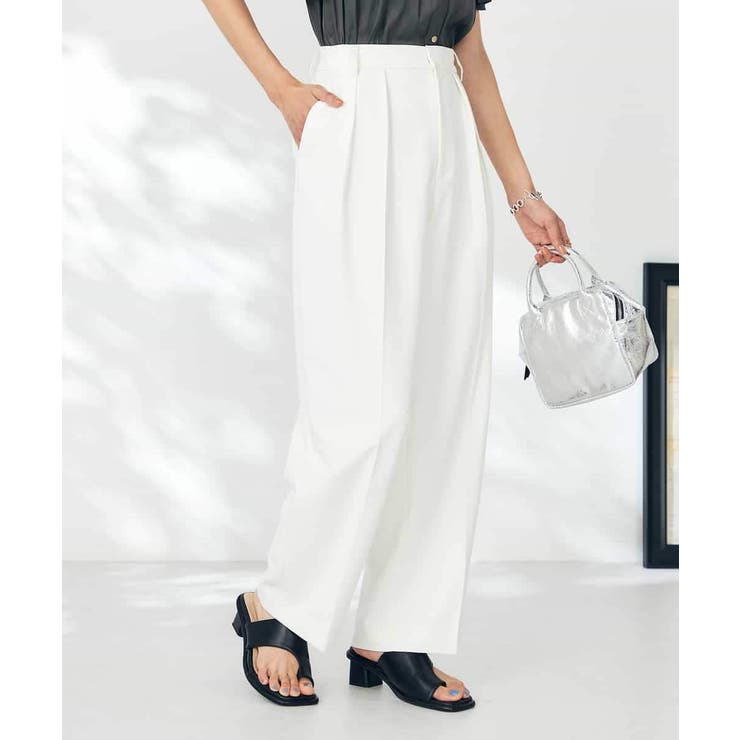 【洗える】タックワイドテーパードパンツ【WEB限定】 | a.v.v【WOMEN】 | 詳細画像11 