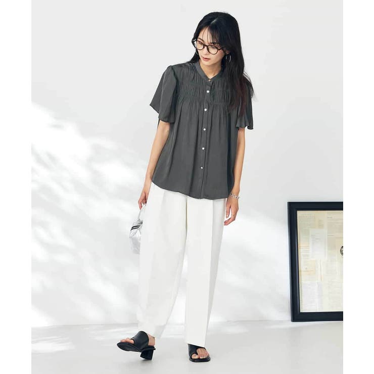 【洗える】タックワイドテーパードパンツ【WEB限定】 | a.v.v【WOMEN】 | 詳細画像12 