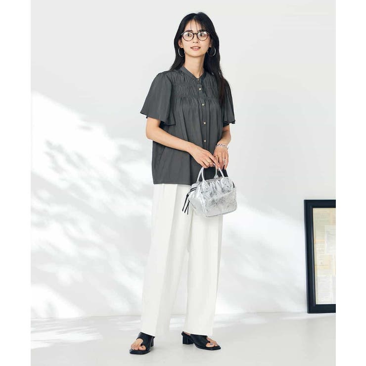 【洗える】タックワイドテーパードパンツ【WEB限定】 | a.v.v【WOMEN】 | 詳細画像13 