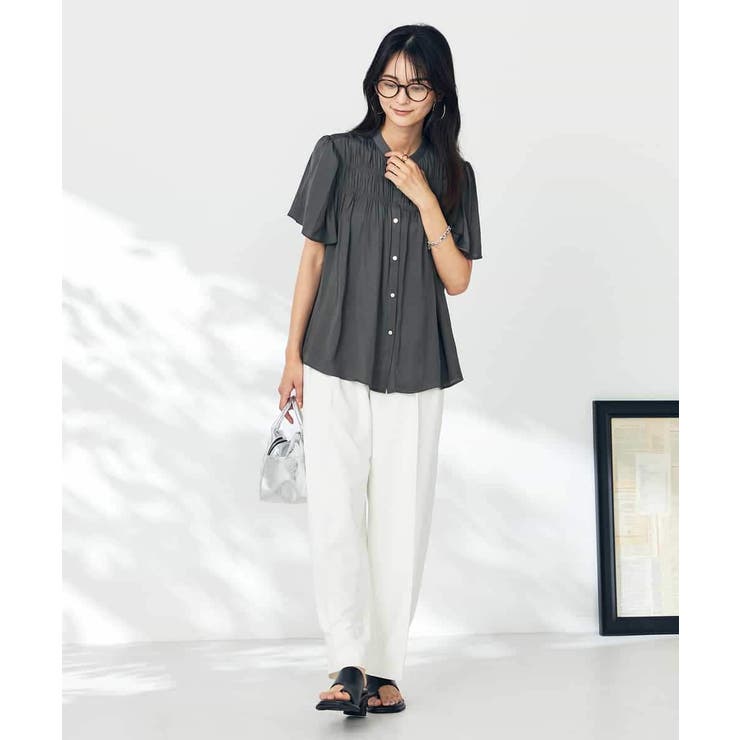 【洗える】タックワイドテーパードパンツ【WEB限定】 | a.v.v【WOMEN】 | 詳細画像16 