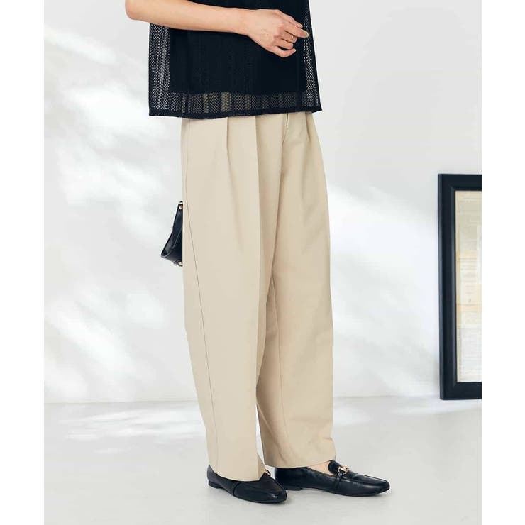 【洗える】タックワイドテーパードパンツ【WEB限定】 | a.v.v【WOMEN】 | 詳細画像2 