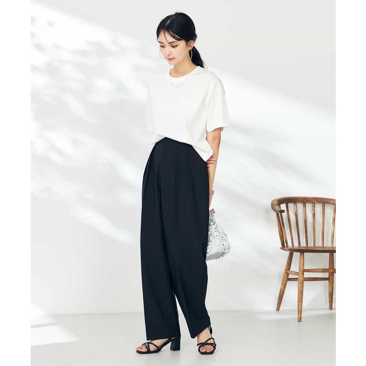 【洗える】タックワイドテーパードパンツ【WEB限定】 | a.v.v【WOMEN】 | 詳細画像26 