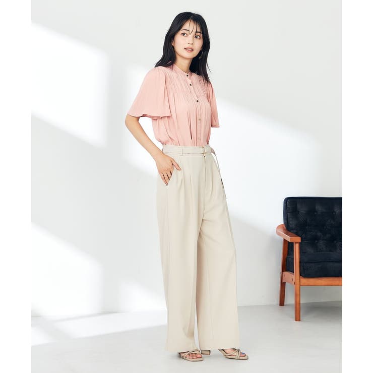 【洗える】ベルト付きストレートパンツ | a.v.v【WOMEN】 | 詳細画像11 