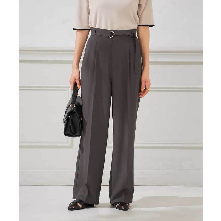 【洗える】ベルト付きストレートパンツ | a.v.v【WOMEN】 | 詳細画像13 