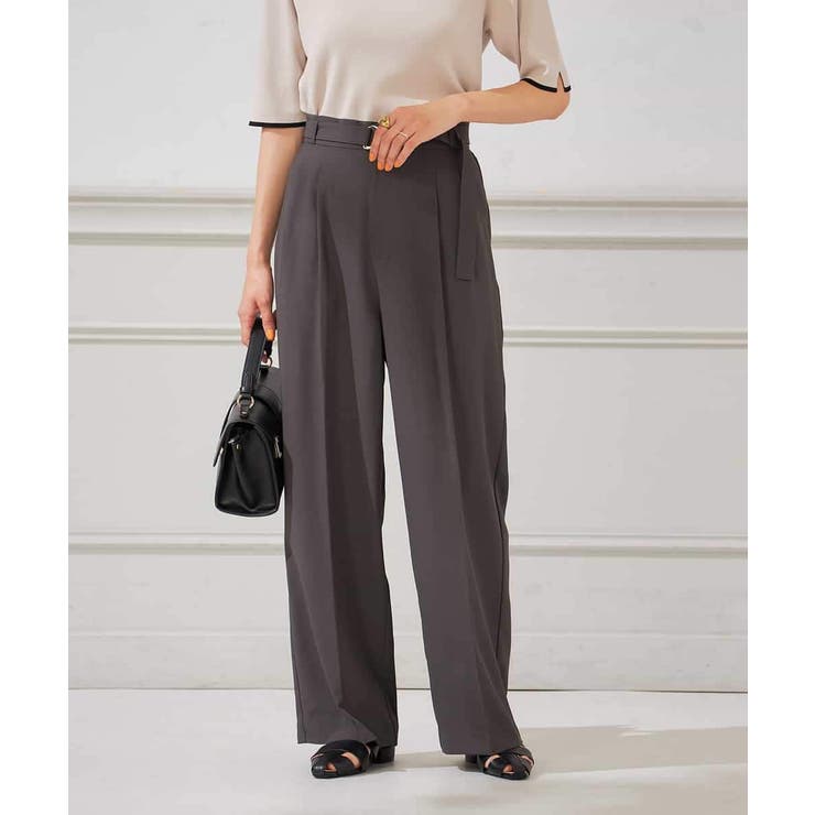 【洗える】ベルト付きストレートパンツ | a.v.v【WOMEN】 | 詳細画像14 