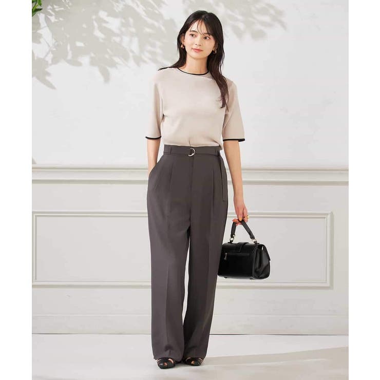 【洗える】ベルト付きストレートパンツ | a.v.v【WOMEN】 | 詳細画像15 