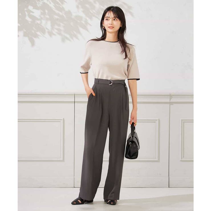 【洗える】ベルト付きストレートパンツ | a.v.v【WOMEN】 | 詳細画像17 
